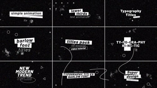 Dynamic Kinetic Typography Titles Pack