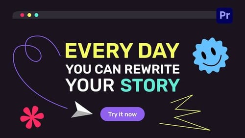 Animated Flat Design Titles with UI Elements