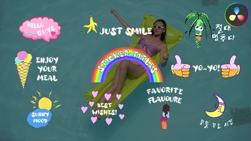 Playful Hand-Drawn Animated Sticker Titles