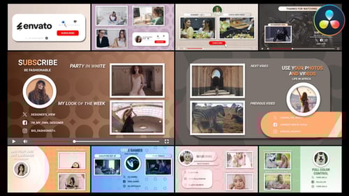 Social Media Endscreens for DaVinci Resolve