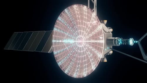 Futuristic Digital Satellite Scanning Animation