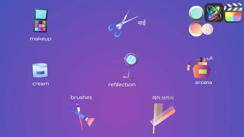 Beauty Icons And Titles for FCPX