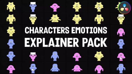 Characters Emotions Explainer Pack for DaVinci Resolve