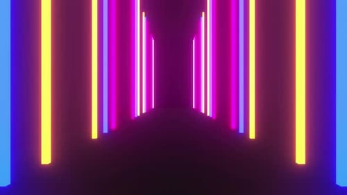 Neon Tunnel 03 4k