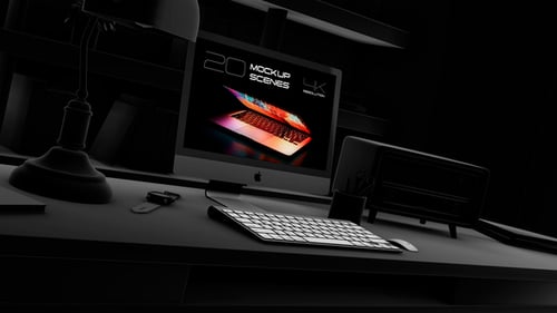Dark Computer Mockup Kit