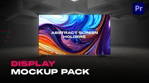 Dynamic Screen Mockups with Abstract Fluid Backgrounds for Premiere Pro