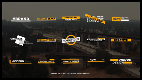 Clean Minimal Typography Titles Pack for Modern Video Projects