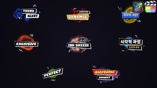 Dynamic Ink Splatter Titles and Energetic Lower Thirds