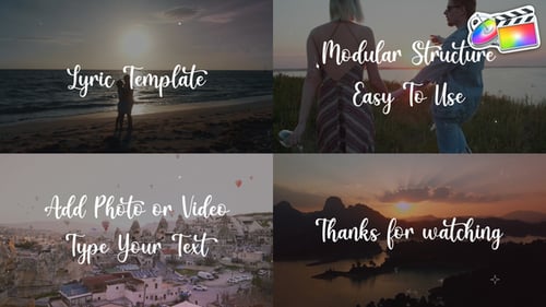 Flowing Handwritten Kinetic Lyric Text Animation Template