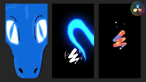 Dynamic Neon Snake Logo Reveal for Vertical Format