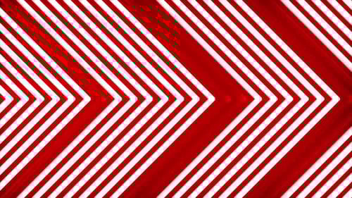 Geometric Red and White Chevron Pattern Loop Background