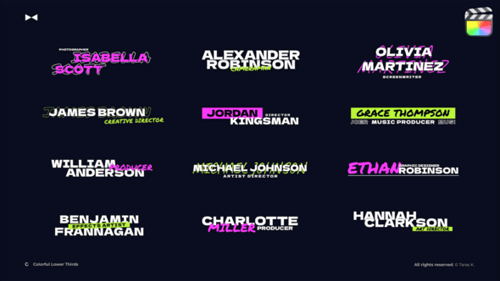 Colourful Lower Thirds \ FCPX