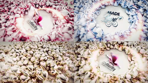 Sparkling Metallic Hearts Elegant Title Reveal