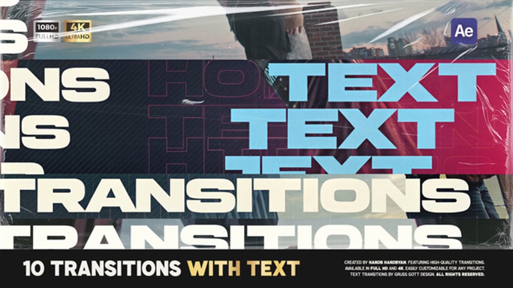 Dynamic Kinetic Text Display Motion Graphics Pack compatible with After ...
