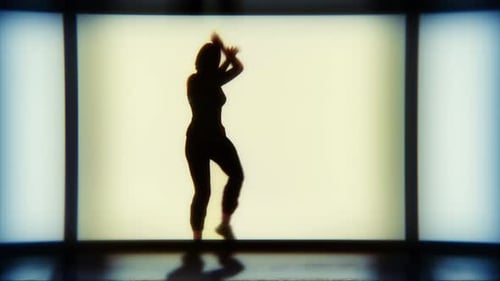 Silhouette Of A Dancing Hip Hop