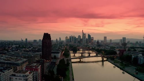 vista aérea, de, frankfurt am main