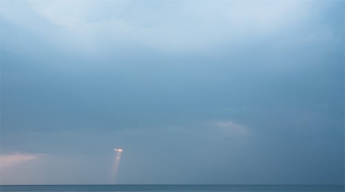 Ocean View With Cloudy Sky During Sunset