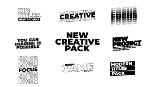Dynamic Modern Kinetic Typography Title Pack