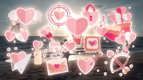 Love & Hearts Sticker Collection