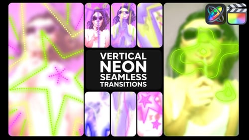 Seamless Vertical Neon Transitions | FCPX