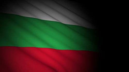 Animated Flag of Bulgaria Waving in Realistic Style