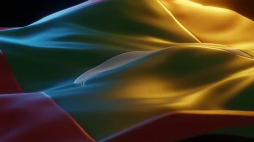 Waving Flag with Dynamic Lighting Effect