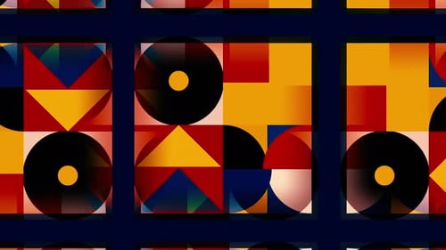 Dynamic Abstract Geometric Shape Background Loop