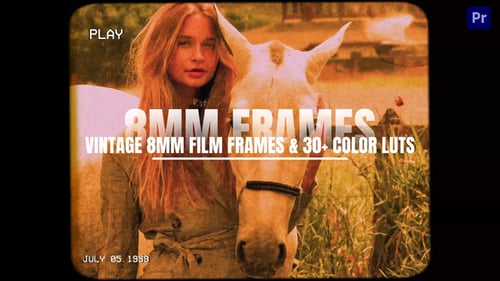 Vintage 8MM Film Frames 30 Color LUTs For Premiere Pro