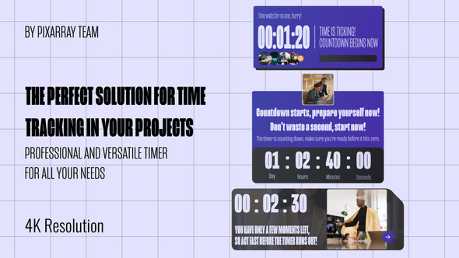 Modern Digital Countdown Timer Graphics, Elements ft. timer & 5 minute ...