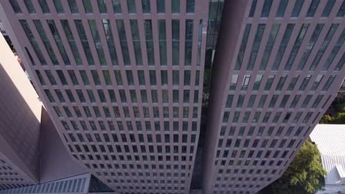 Modern Building Facade Aerial