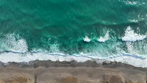 Background Textured Sea Storm aerial view 4 K