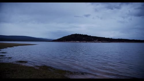 Lake with calm clean water