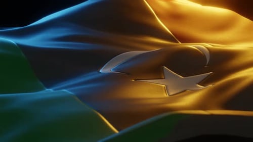 Libye - Drapeau stylisé
