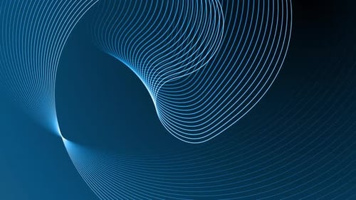 Abstract Smooth Flowing Wave Lines Loop Background Animation