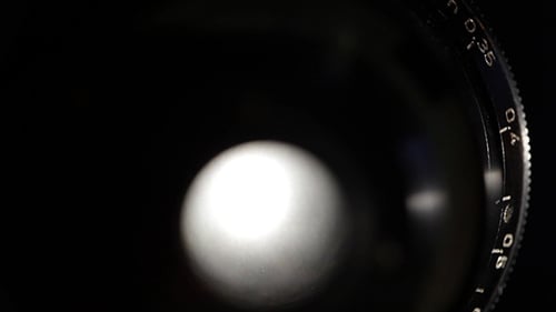 Vintage Film Lens Shot From Back