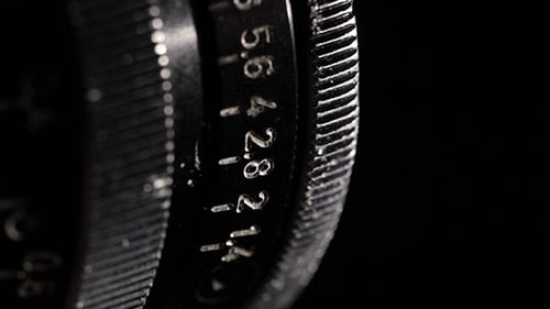 Blendenring im Vintage-Film-