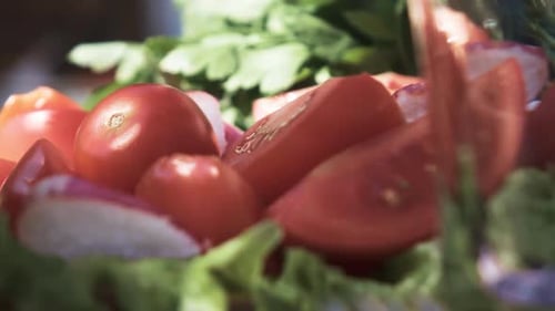 Fresh Tomato With Greenery