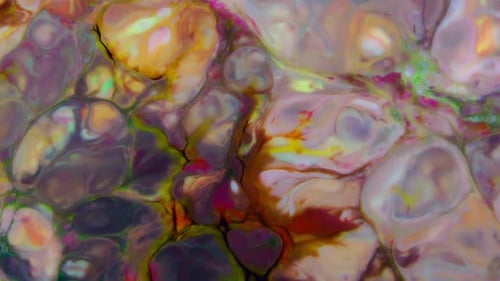 Swirling Colors in Abstract, Dreamy Paint Explosion
