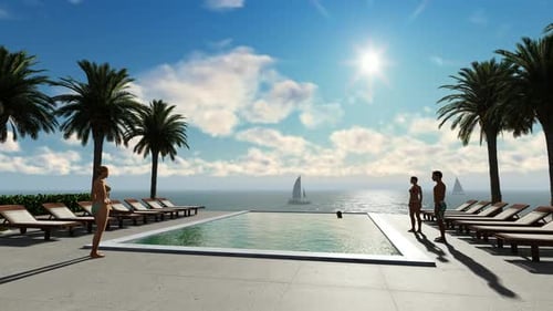 Pool bei Tageslicht