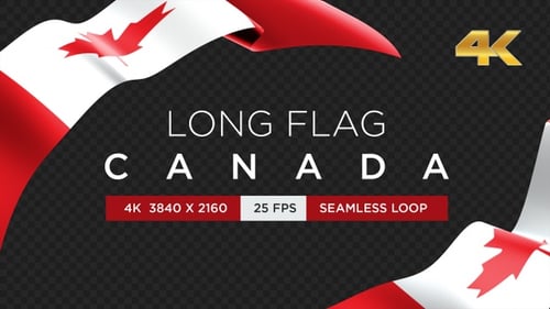 Waving Canadian Flag Animated Graphics and Lower Third