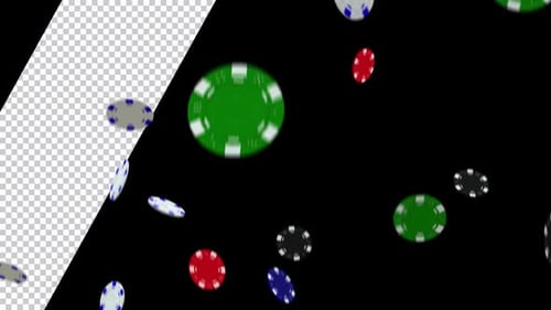 4K Falling Poker Chips