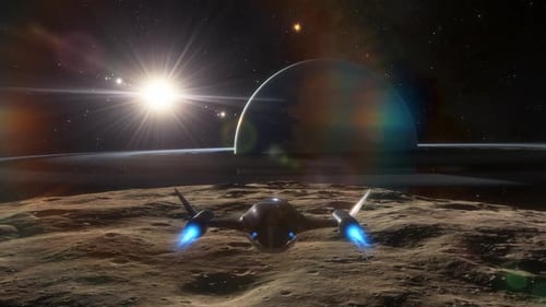 Weltraum-Hintergrund - Rocky Moon