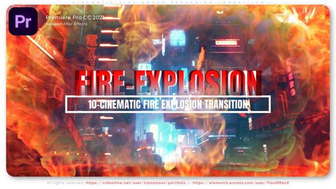 Cinematic Fire Explosion Transition Pack, Elements ft. explosion ...