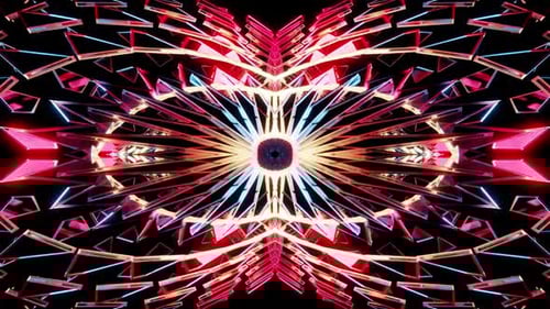 Particle Colored Music Equalizer Background Vj Loop HD