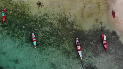 Fishing Boats Near Reef