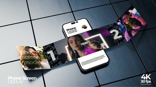 Carousel Phone Screen Mockup