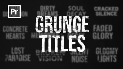 Grunge Titles for Premiere Pro