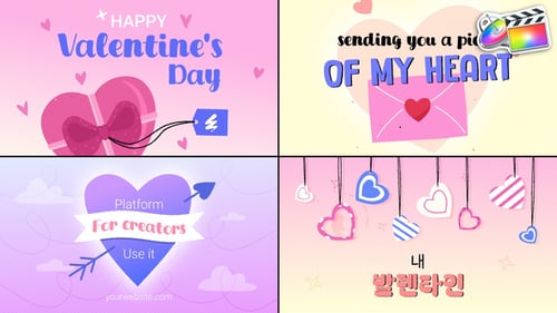 Animated Valentine's Day Typography and Romantic Graphics