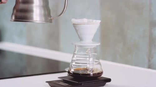 Pour Over Coffee Brewing at Home