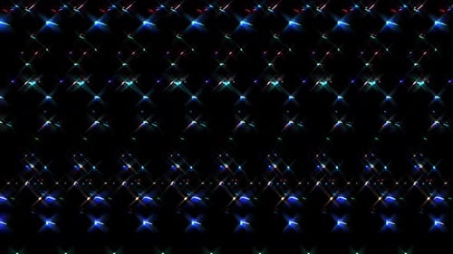 abstract lines shape colorful flashing light dots, black background